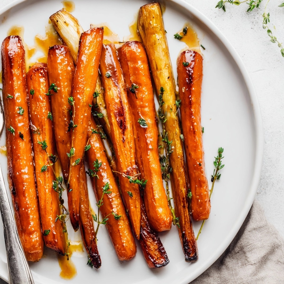 Enjoy warm, sweet, and savory Maple Glazed Roasted Carrots and Parsnips for a family meal.