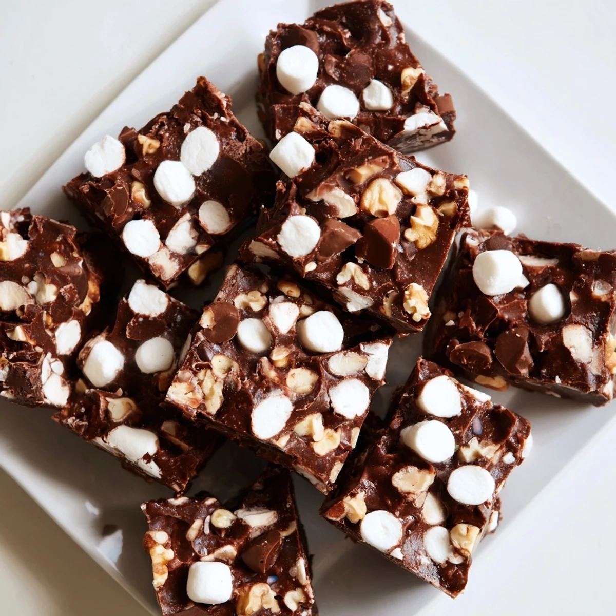 Warm, gooey Easy Marshmallow Fudge, perfect for satisfying your sweet tooth with a quick, easy treat.
