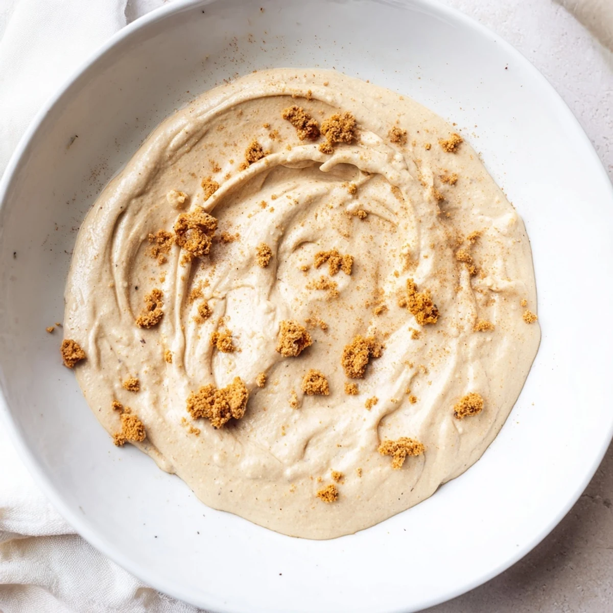 Thick and delicious Christmas Cookie Butter Spread, perfect for dipping fruit or drizzling on waffles.