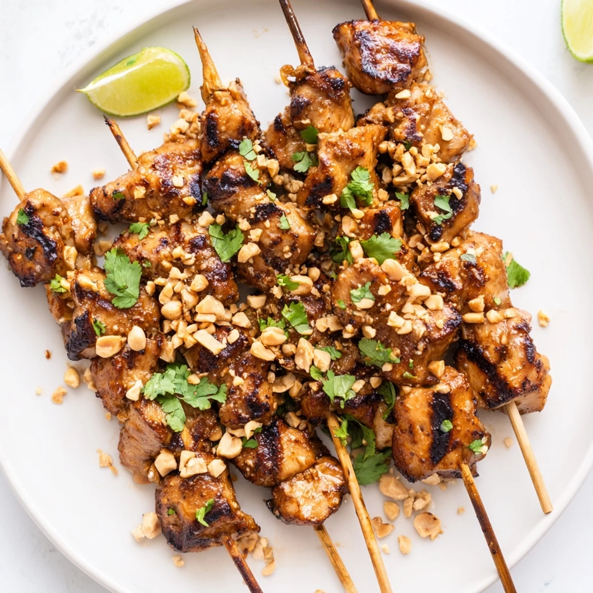 Spicy Peanut Chicken Skewers #96