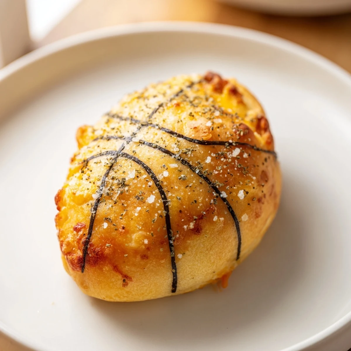 Golden brown Slam Dunk Basketball Pizza Bites, ready to dip in rich pizza sauce, perfect appetizer!