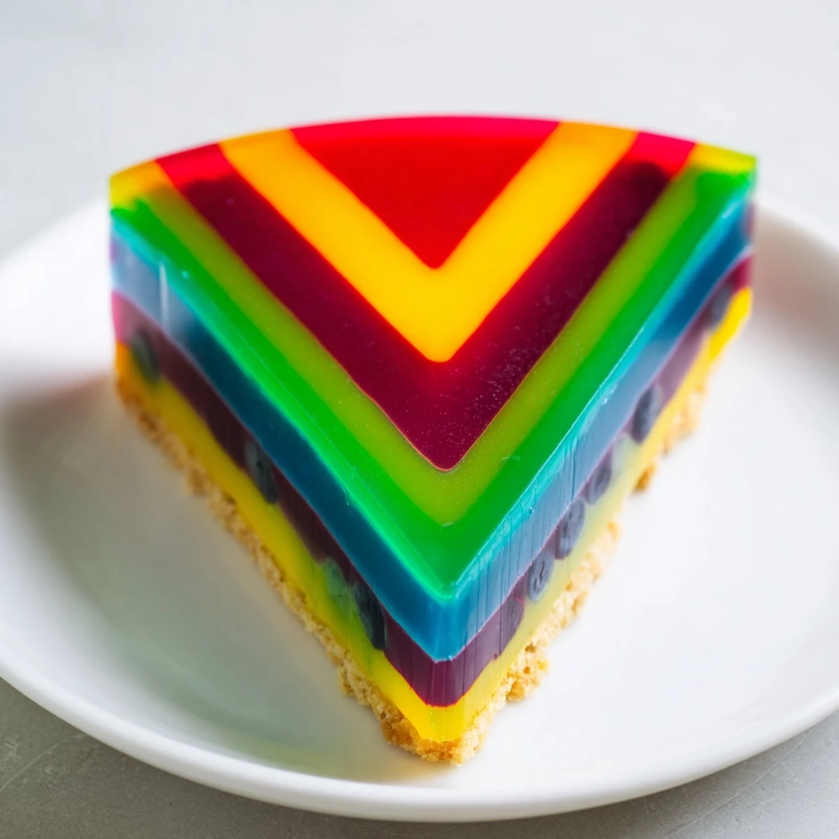 Vibrantly layered The Kaleidoscope dessert, a delicious, dazzling dessert, ready for sharing and enjoyment.