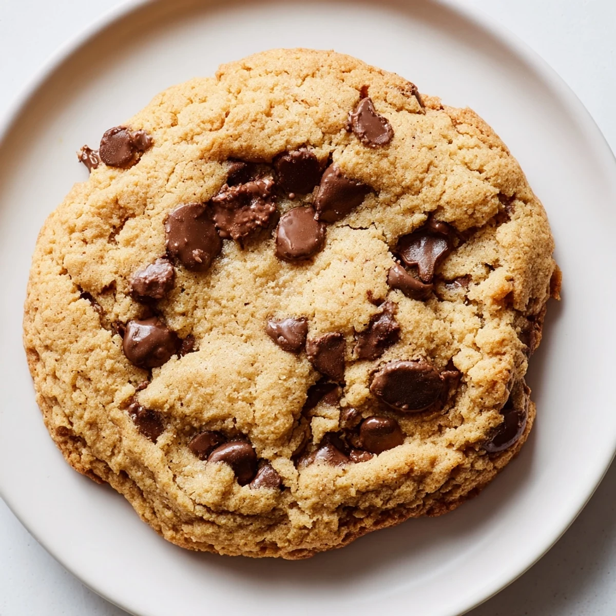 Perfectly baked, soft Air-Fryer Chocolate Chip Cookies ready to enjoy, smelling sweet and delicious.