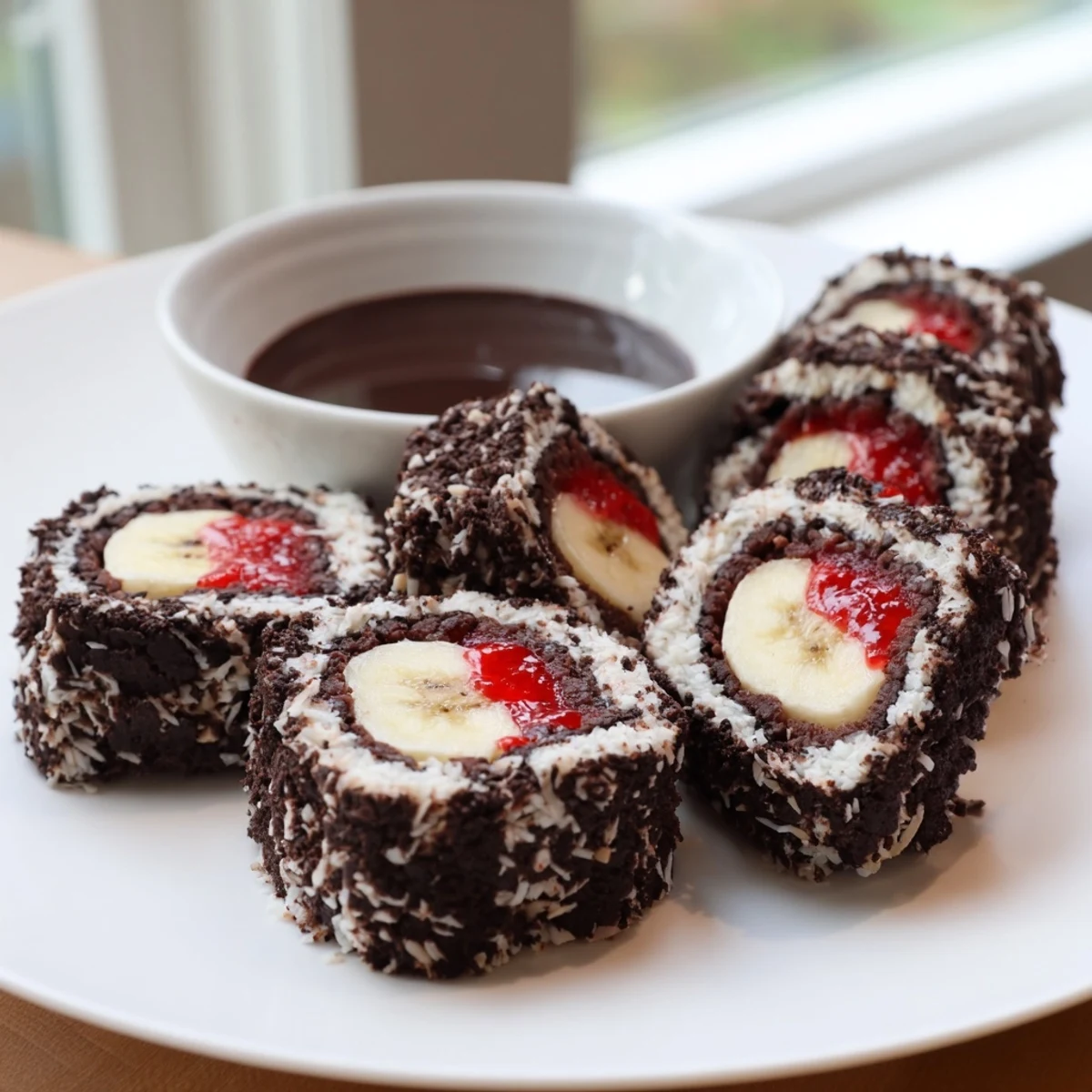 Sweet treats: beautifully arranged Oreo Cookie Sushi Rolls with optional colorful sprinkles.