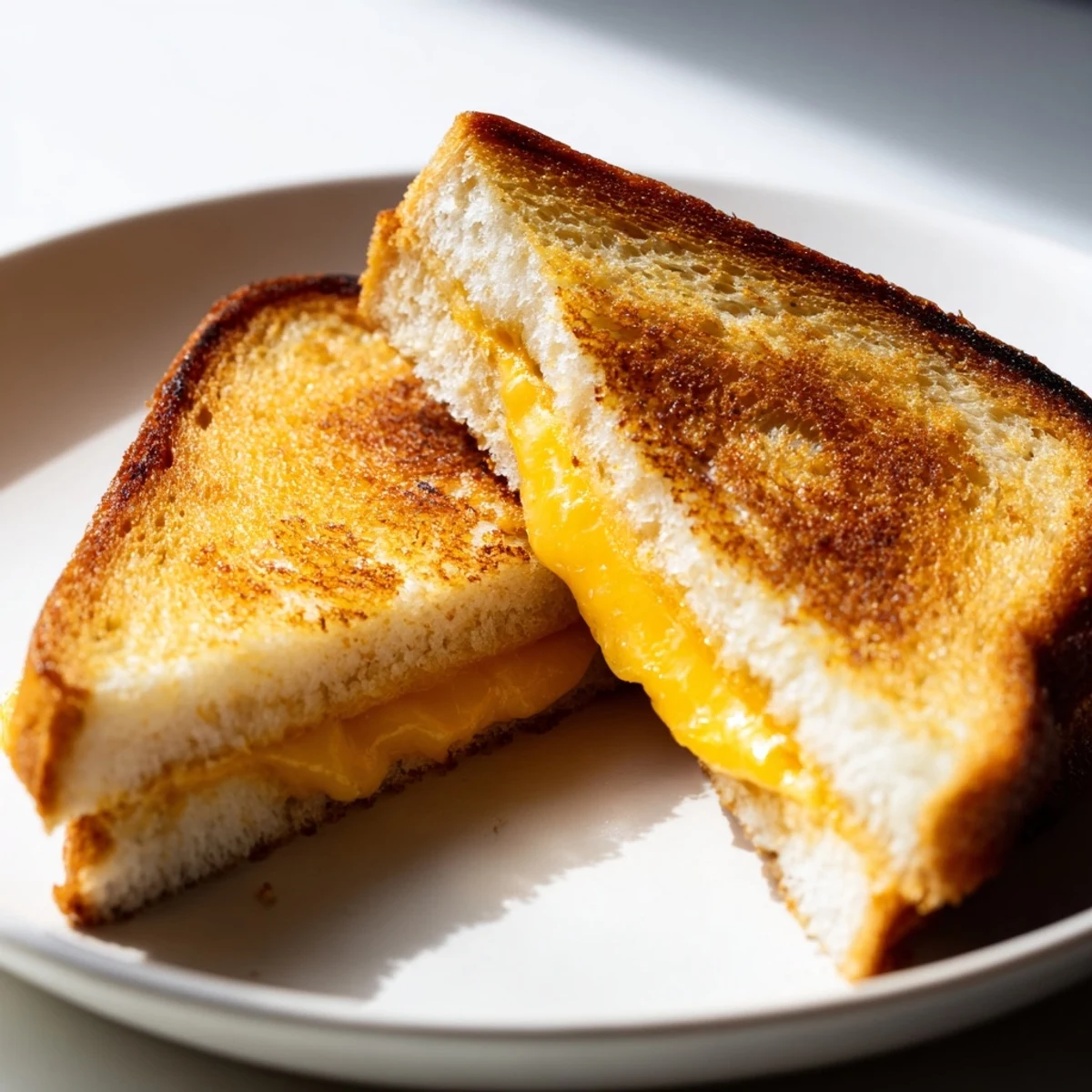 Golden, melty cheddar oozes from this crispy, perfectly browned air fryer grilled cheese.