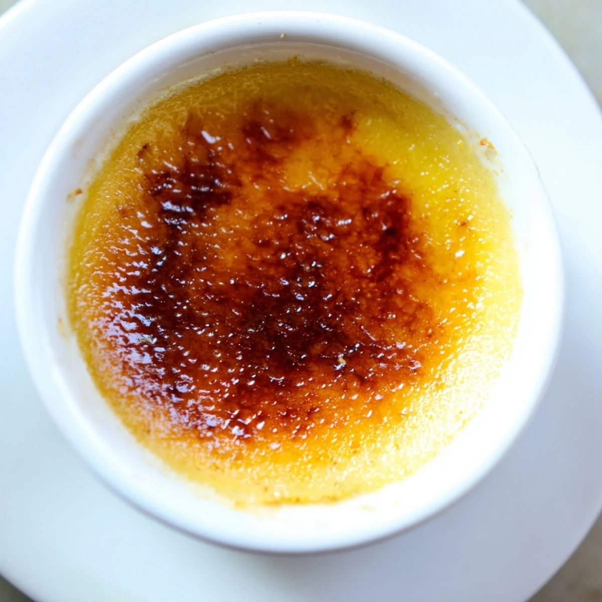 Silky 3-Ingredient Crème Brûlée dessert, perfectly chilled and elegantly served in ramekins.