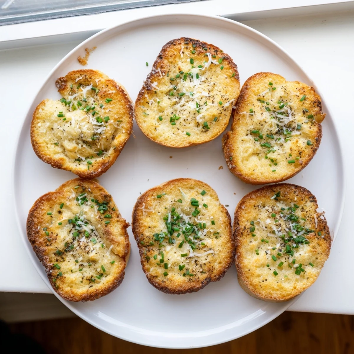 Close-up of a single Cloud Bread Savory Toast showing its airy, gluten-free texture and melted Parmesan bits.