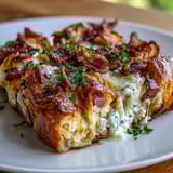 Ham Swiss Croissant Bake
