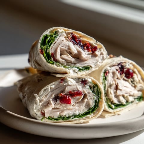 A platter of vibrant Turkey Cranberry Pinwheels, a perfect party appetizer ready to enjoy.