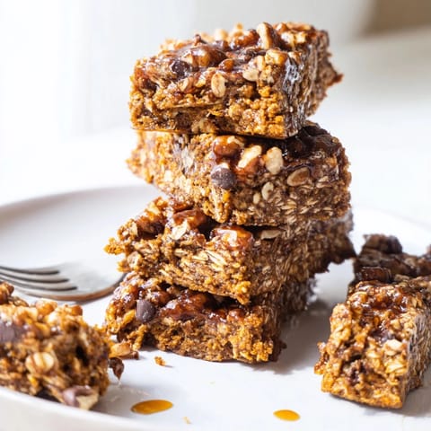 Deliciously spiced pumpkin spice oatmeal bars, perfect for a cozy breakfast treat.  