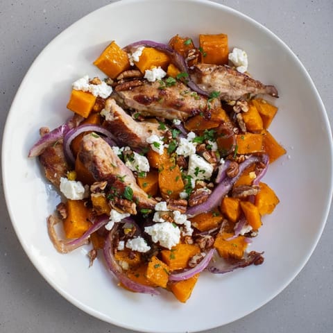 Roasted Chicken Winter Squash Salad