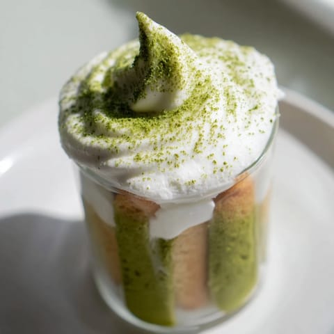 Matcha Mascarpone Tiramisu Cups