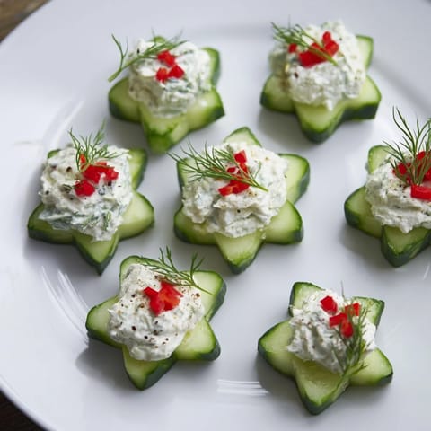 Cucumber Dill Christmas Stars