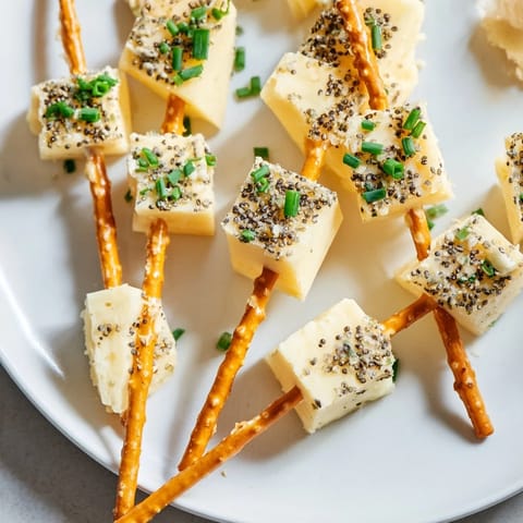 Cheddar Cubes Pretzel Sparklers