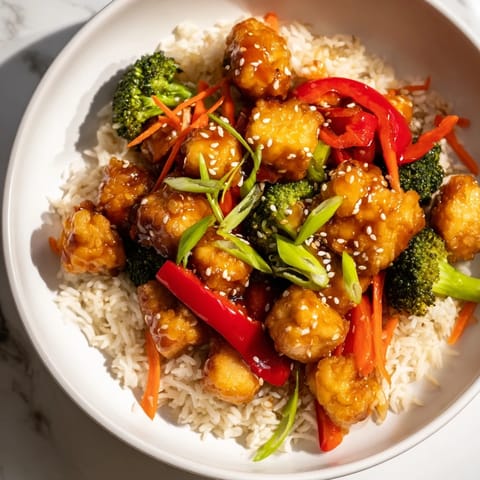 Honey Garlic Tofu Bowls