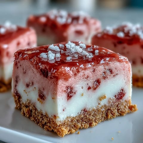 No-Bake Strawberry Fudge Squares