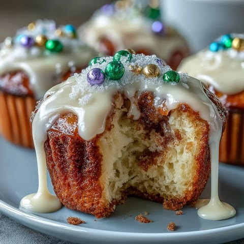 Mini King Cake Cupcakes