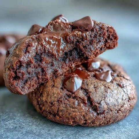 Healthy protein-packed cookies made with cottage cheese, cocoa powder, and oat flour for a nutritious treat.  