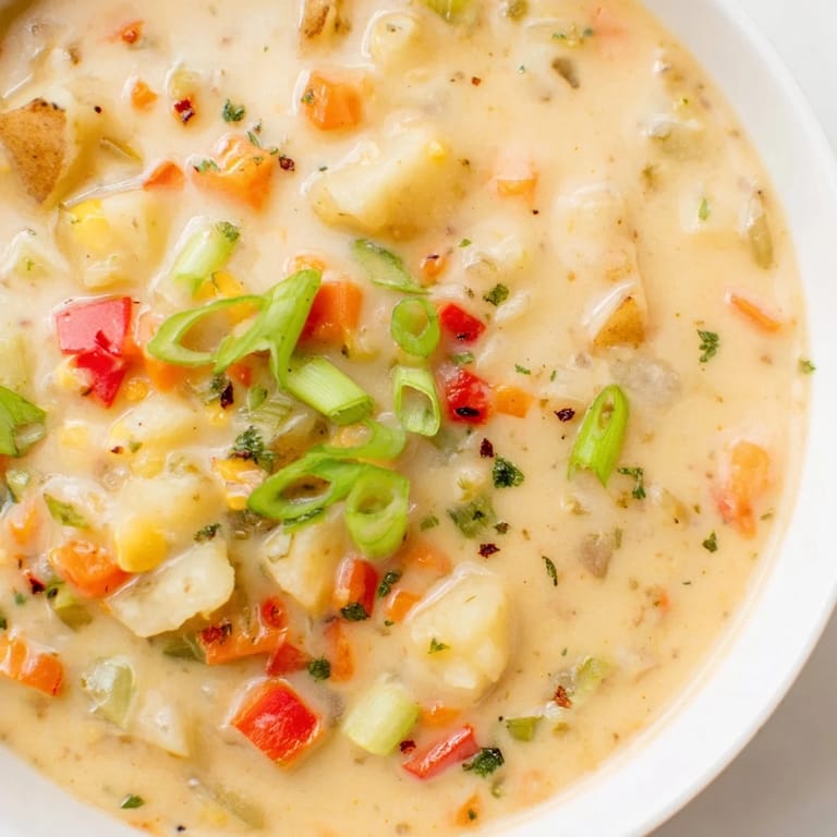 A steaming bowl of Slow Cooker Cajun Potato Soup, perfect for a cozy, flavorful dinner tonight.