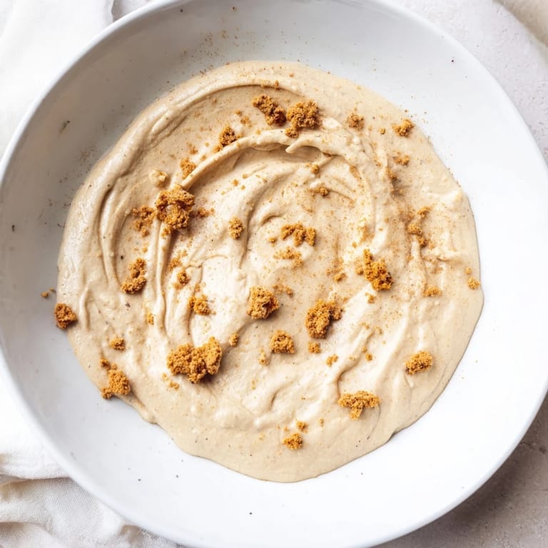 Thick and delicious Christmas Cookie Butter Spread, perfect for dipping fruit or drizzling on waffles.