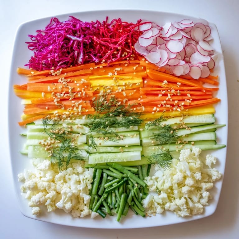 This vibrant photo shows The Pickled & Fermented Feast, a collection of colorful fermented veggie bites.