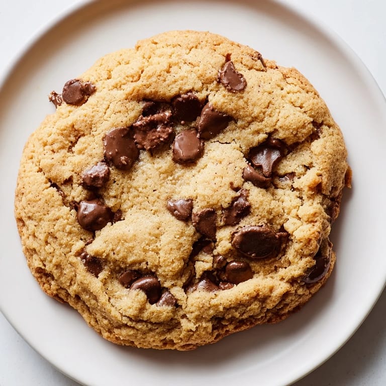 Perfectly baked, soft Air-Fryer Chocolate Chip Cookies ready to enjoy, smelling sweet and delicious.
