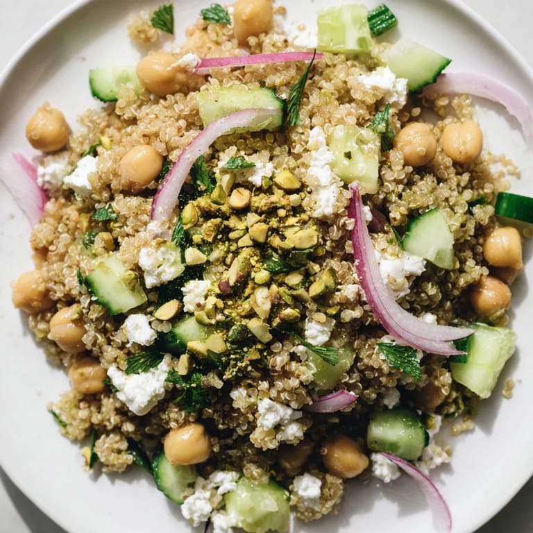Refreshing Jennifer Aniston Salad: imagine the bright flavors of cucumber, mint and a lemony dressing enhancing the taste.