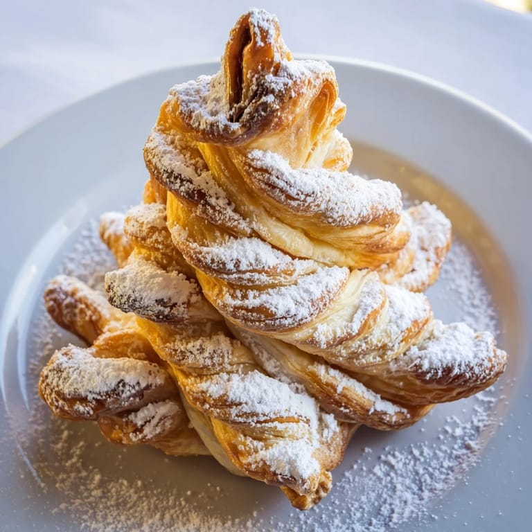 Warm and flaky Nutella Pastry Christmas Trees, a delightful dessert treat for the Christmas season.