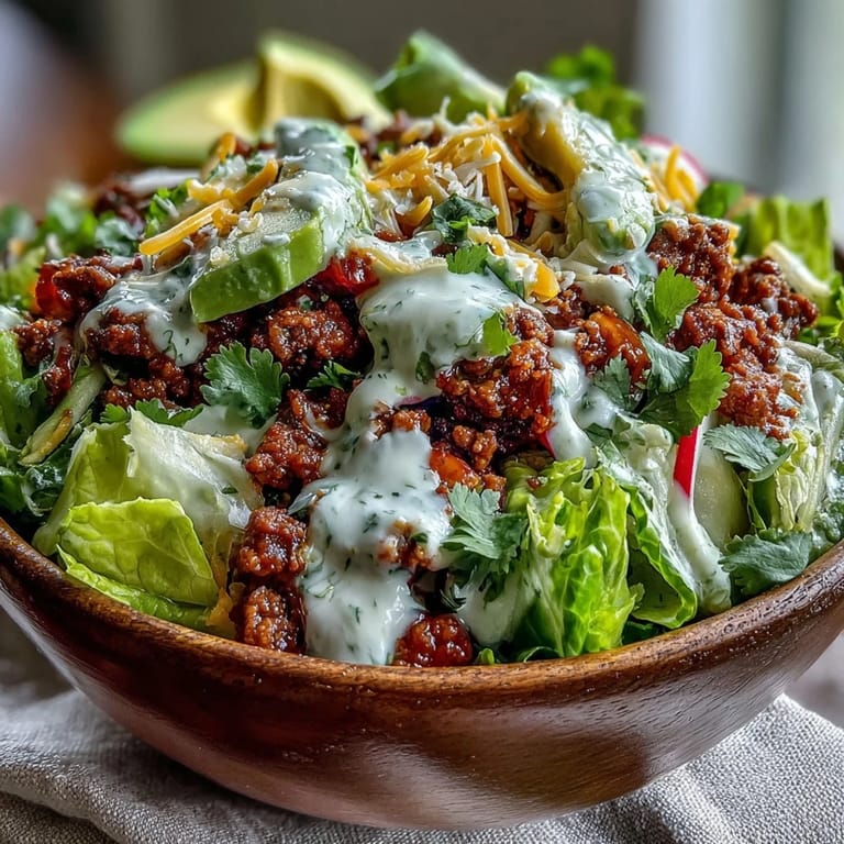 Vibrant, colorful ingredients for a Healthy Taco Bowl including shredded lettuce, ground beef, radishes, and a side of lime wedges.