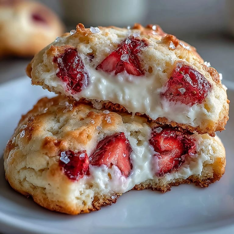 Golden-baked cottage cheese strawberry shortcake cookies with a tender crumb and vibrant berry flavor.