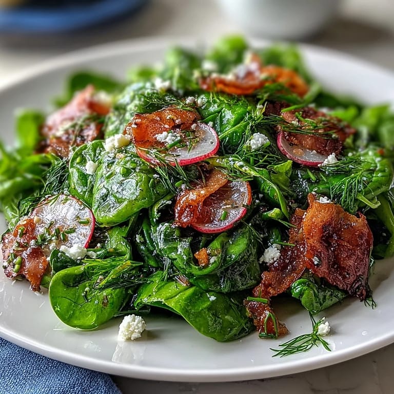 Elegant lemon vinaigrette salad with mixed greens, fresh herbs, and radishes—a light, refreshing vegetarian appetizer for spring gatherings.