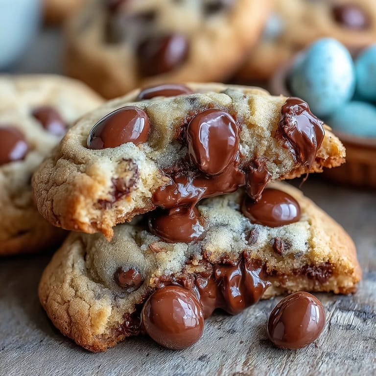 2. Festive Easter cookies loaded with Cadbury Mini Eggs and chocolate chips, baked until edges are golden and centers stay soft and chewy.  