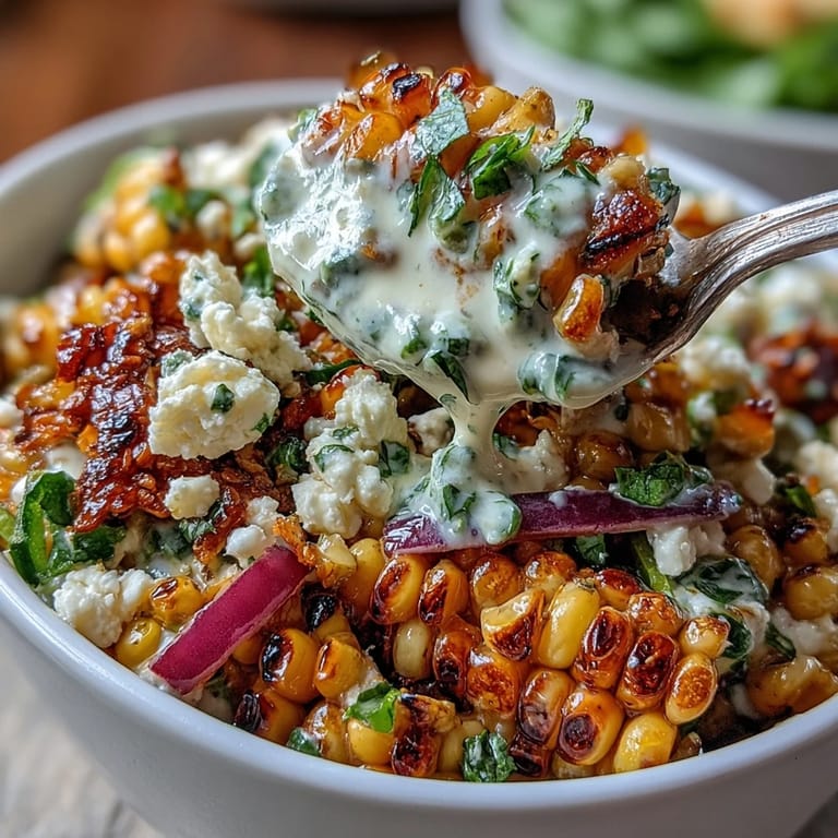 Colorful Mexican Street Corn Salad with smoky paprika, tangy lime, and fresh herbs, perfect for summer barbecues or as a zesty side dish.
