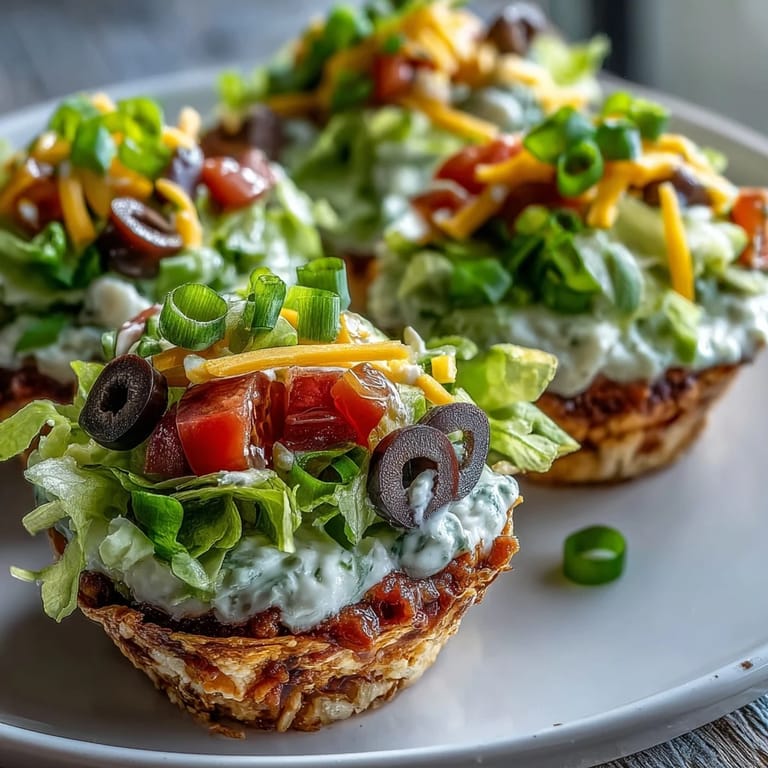 Party-ready Easy Taco Dip Cups with taco-seasoned sour cream, black olives, and shredded cheese—perfect for Cinco de Mayo.